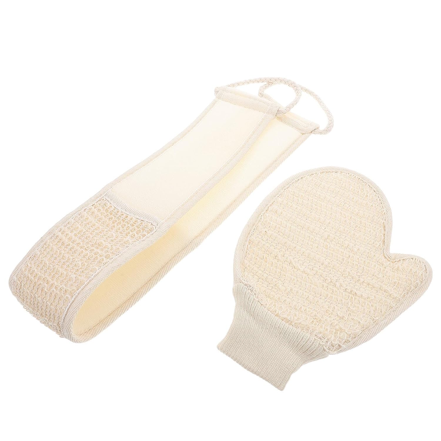 Exfoliating Gloves for Body Cleaning and Daily Bathing for Bath Back Scrubber Strap Lightweight Portable Cotton and Linen Shower Scrubber Men and Women