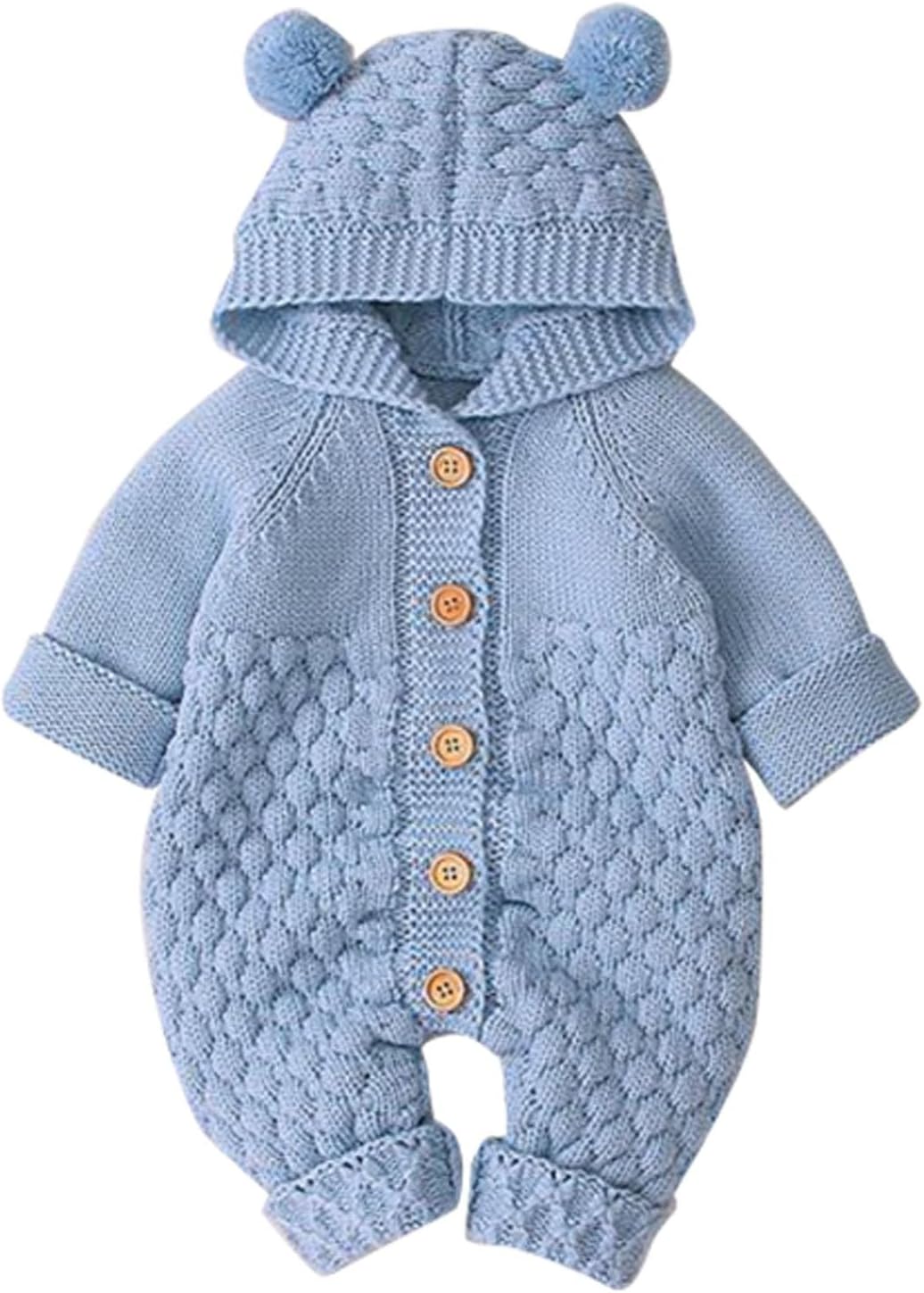 Baby Essentials for Newborn Baby Rompers Newborn Girls Boys Onesies Warm Sweater Jumpsuit Newborn Baby Hooded Knitted Romper Fleece Sweater Warmer Snowsuit Jumpsuit Onepiece Infant Winter Outerwear Baby Essentials for Newborn Baby Rompers Newborn Girls Boys Onesies Warm Sweater Jumpsuit Newborn Baby Hooded Knitted Romper Fleece Sweater Warmer Snowsuit Jumpsuit Onepiece Infant Winter Outerwear