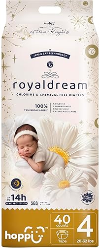 Hoppi Pañales para bebé, pañal desechable estilo cinta tamaño 4  Protección ultra absorbente durante la noche  Hipoalergénico para pieles sensibles
