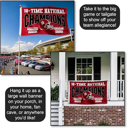 Miniatura 4 de Bandera de Alabama Crimson Tide 2020 18 Time College Football Champions