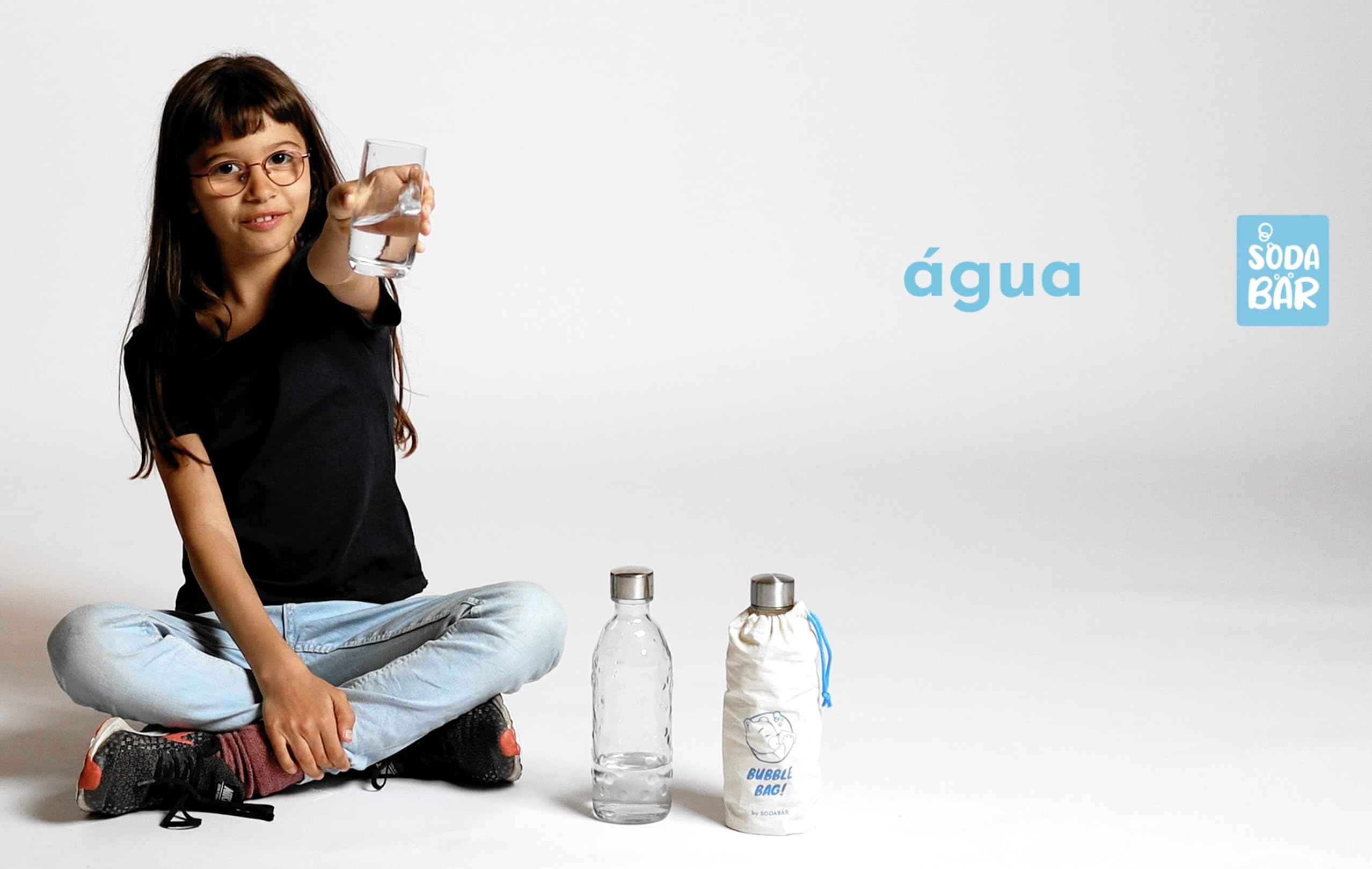 SodaBär Glasflasche (Doppelpack) für Wassersprudler (SodaStream*,Aarke*,uvm.) 0,7 l mit TWIN SECURE, Transparent