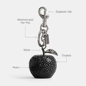 Amazon.com: Small Crystal Apple Bag Charm