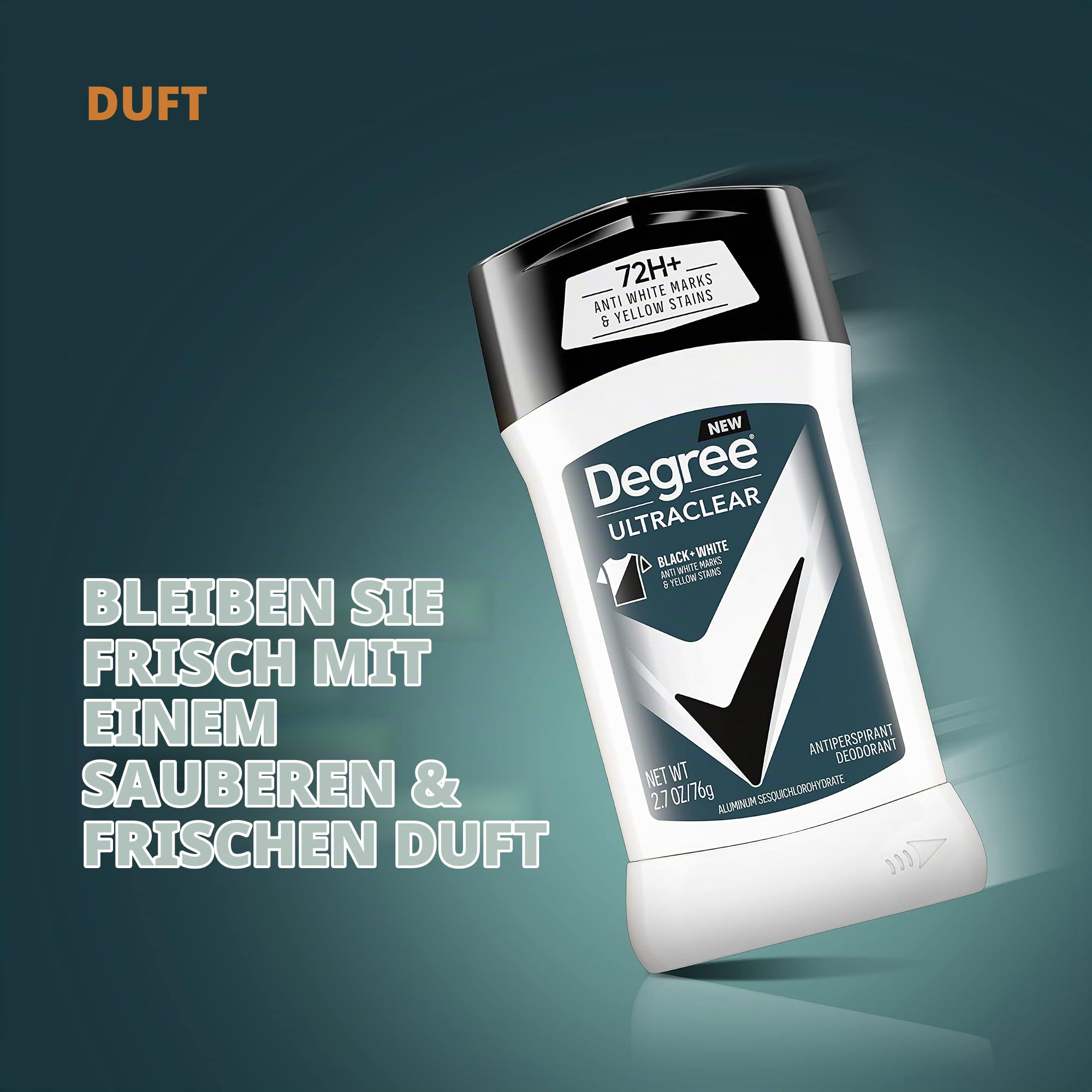 Degree Men MotionSense UltraClear Black+White Antiperspirant Deodorant Stick 2.7 oz 4 ct
