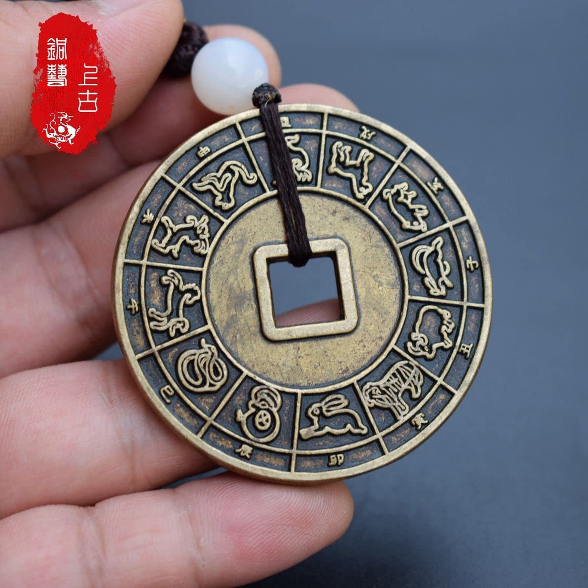 Amazon.co.jp: 5cm 真鍮 北斗七星 タブー 太陽と月 ペンダント 金属