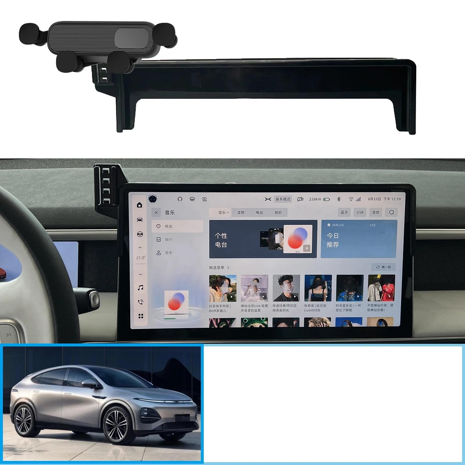 Soporte Móvil Coche para Xpeng G6 2023-2025, Soporte para teléfono móvil y GPS para Coche (Carga)