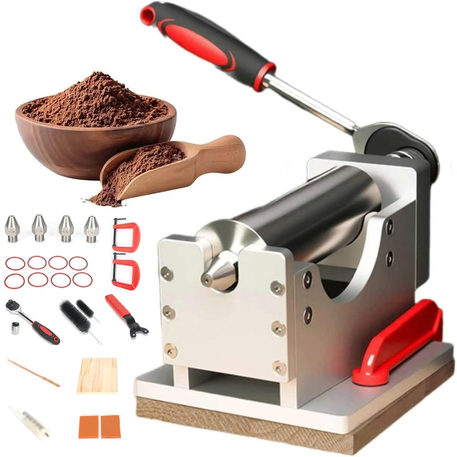 XNZJHPP Manual DIY Stick Incense Making Machine, Stainless Steel Thread Incense Making Tools with 4 * Incense Molds, Buddha Incense/Clay Extruder with Accessories(Basic) (Basic)