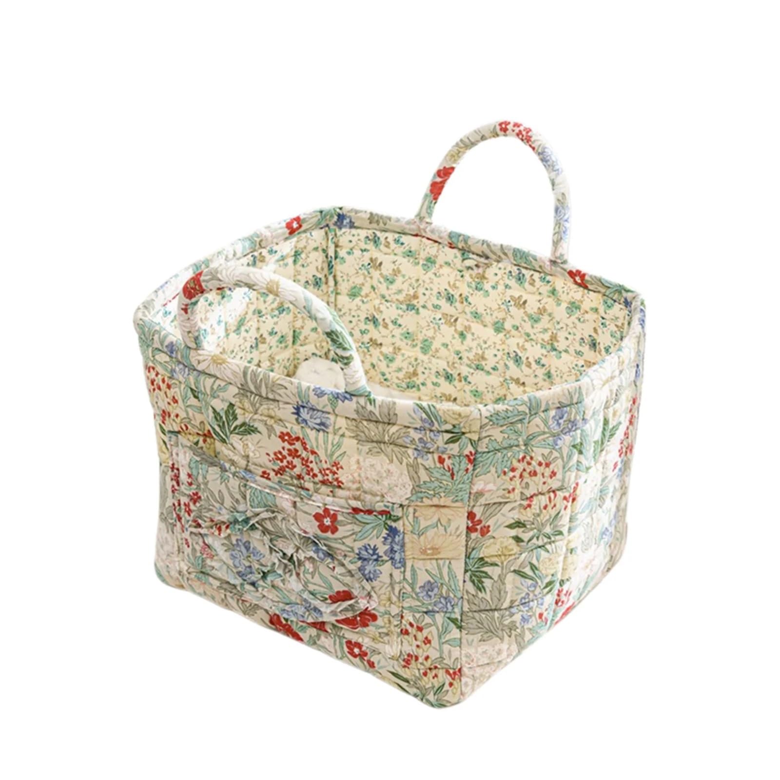 Fabric Storage Basket Large Capacity Fabric Storage Baskets Laundry With Easy Carry Handles Hampers(Color-10)