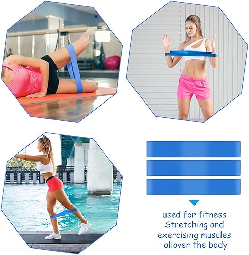 Miniatura 4 de SHUESS 30 bandas para sillas para adolescentes con pies inquietos, bandas elásticas de látex natural para silla, bandas elásticas azules para silla,