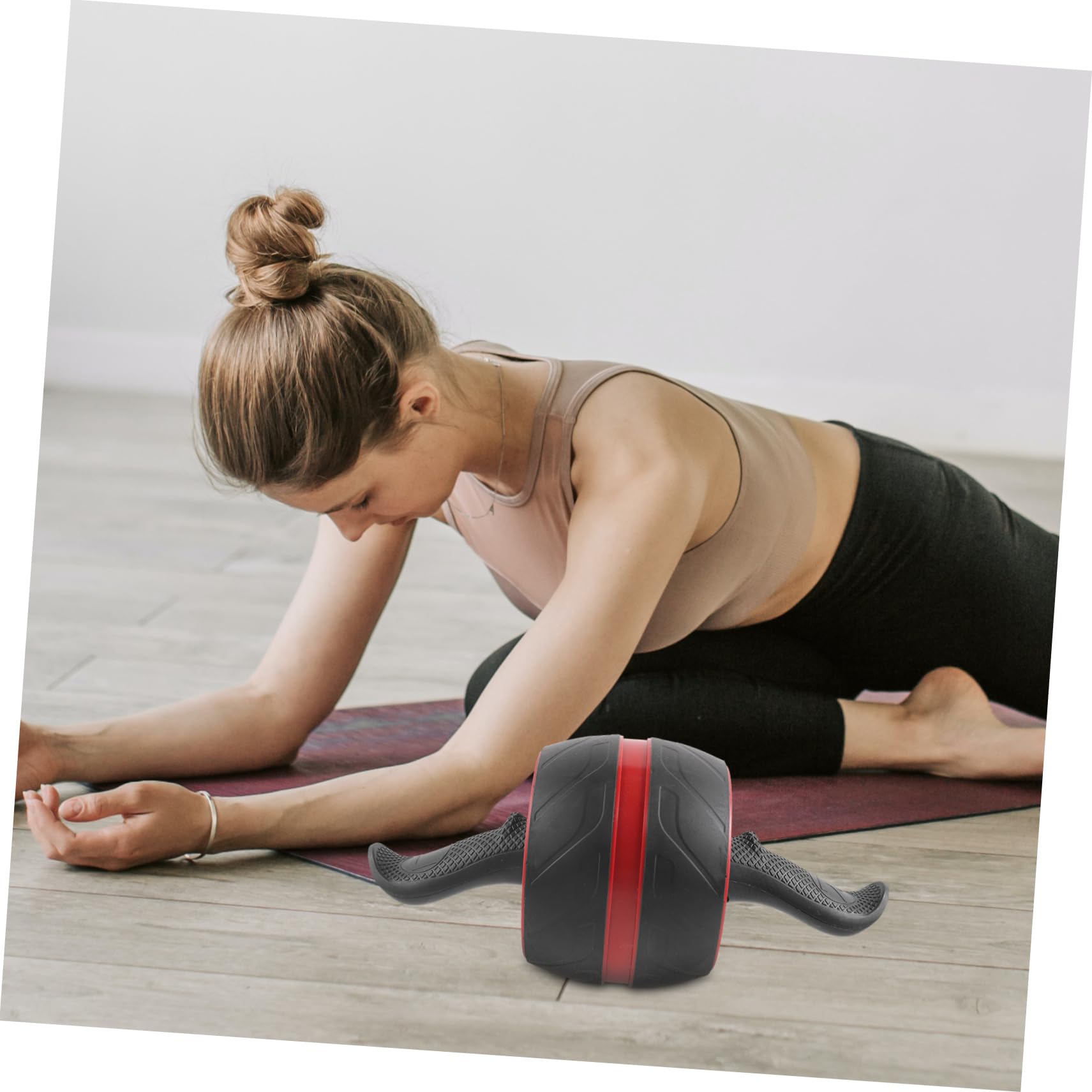 TOYANDONA Abdominal Automática Entrenamiento Casa Rodillo de Ejercicio Tonificar Abdominales y Brazos Equipamiento Fitness Hombres y Mujeres