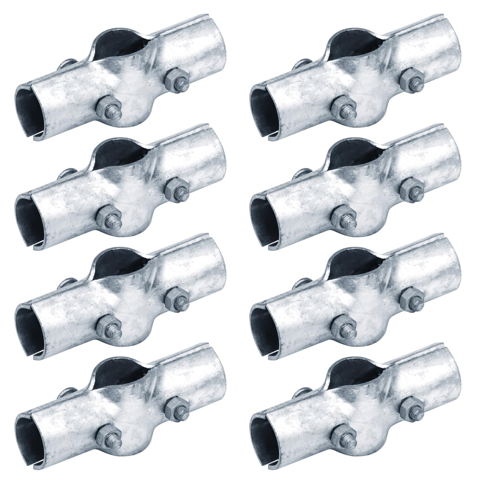 OTTFF Lot De 8 Colliers De Serrage De Rail De 4,5 Cm X 4,5 Cm Pour Clôture à Maillons De Chaîne, Pinces De Boulevard, Connecteur De Tuyau De Grille Croisée, épaisseur De