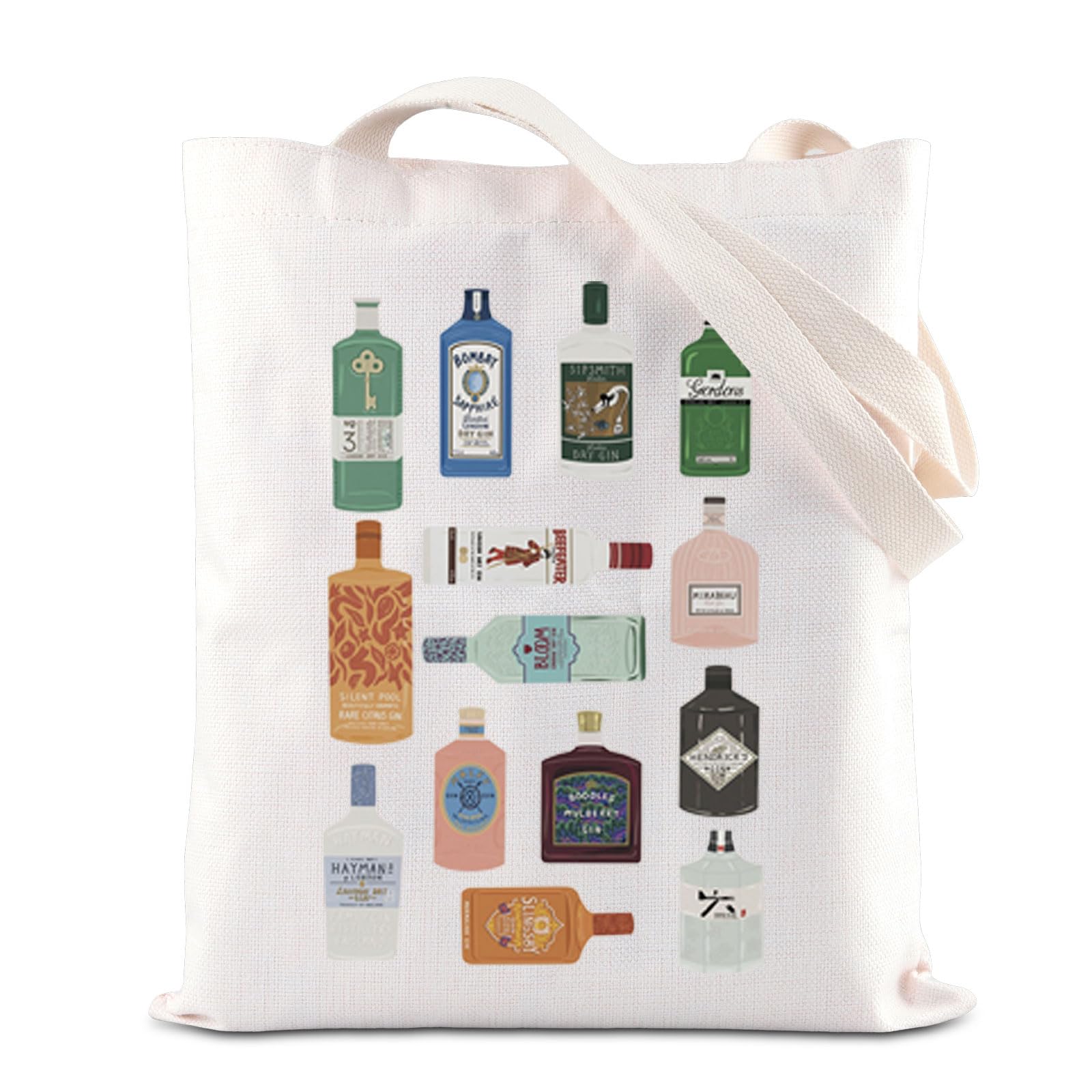 FOTAP Gin Drinker Gift Gin Inspire Tote Bag Bartender Gift Gin Lovers Handbag Alcohol Drinker Gift Alcohol Lover Gift
