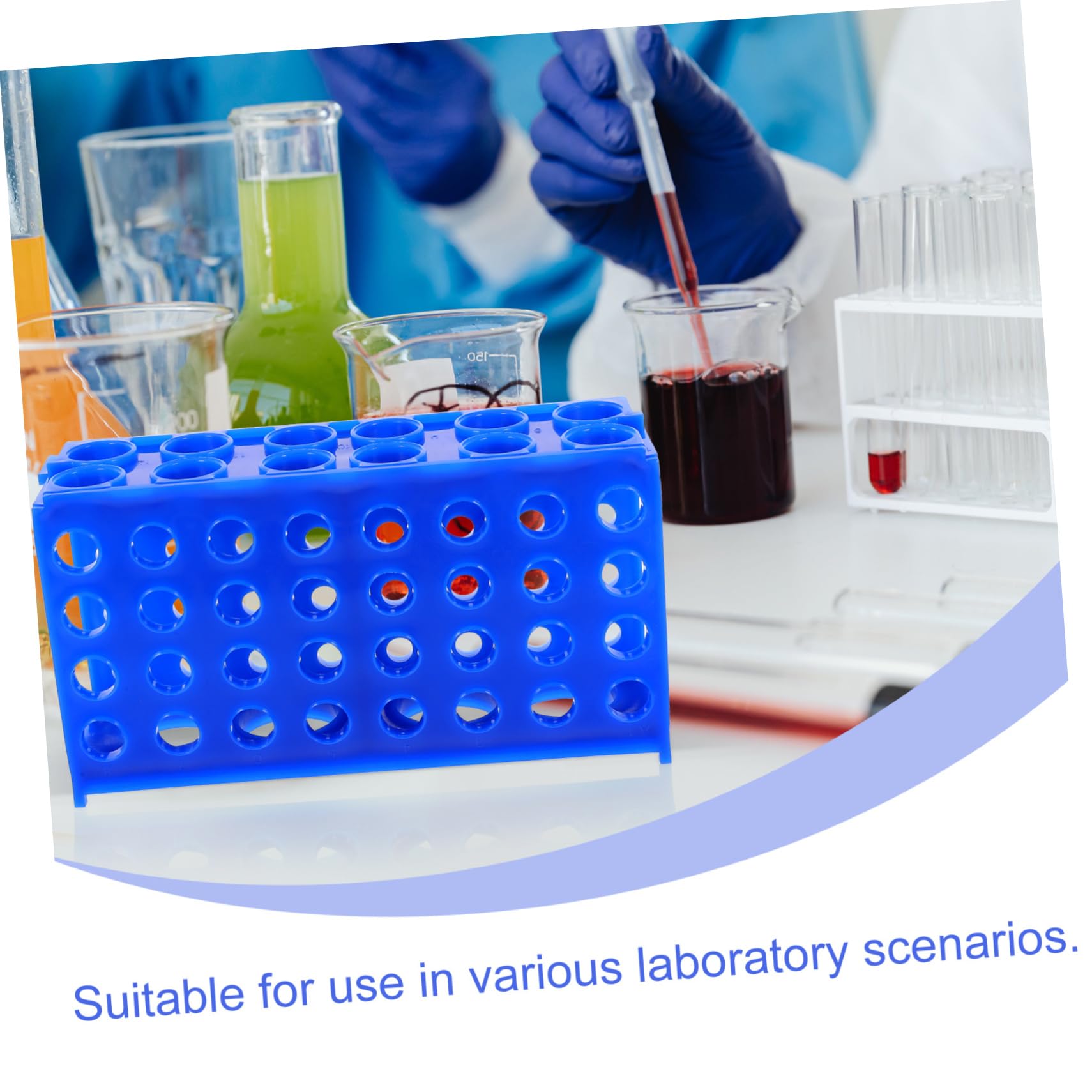 Mobestech 5pezzi Porta Provette Da Laboratorio Multiuso Supporto Per Provette e Tubo Di Campionamento Struttura Compatta e Facile Da Pulire Organizzatore Per Esperimenti Biologia e Chimica
