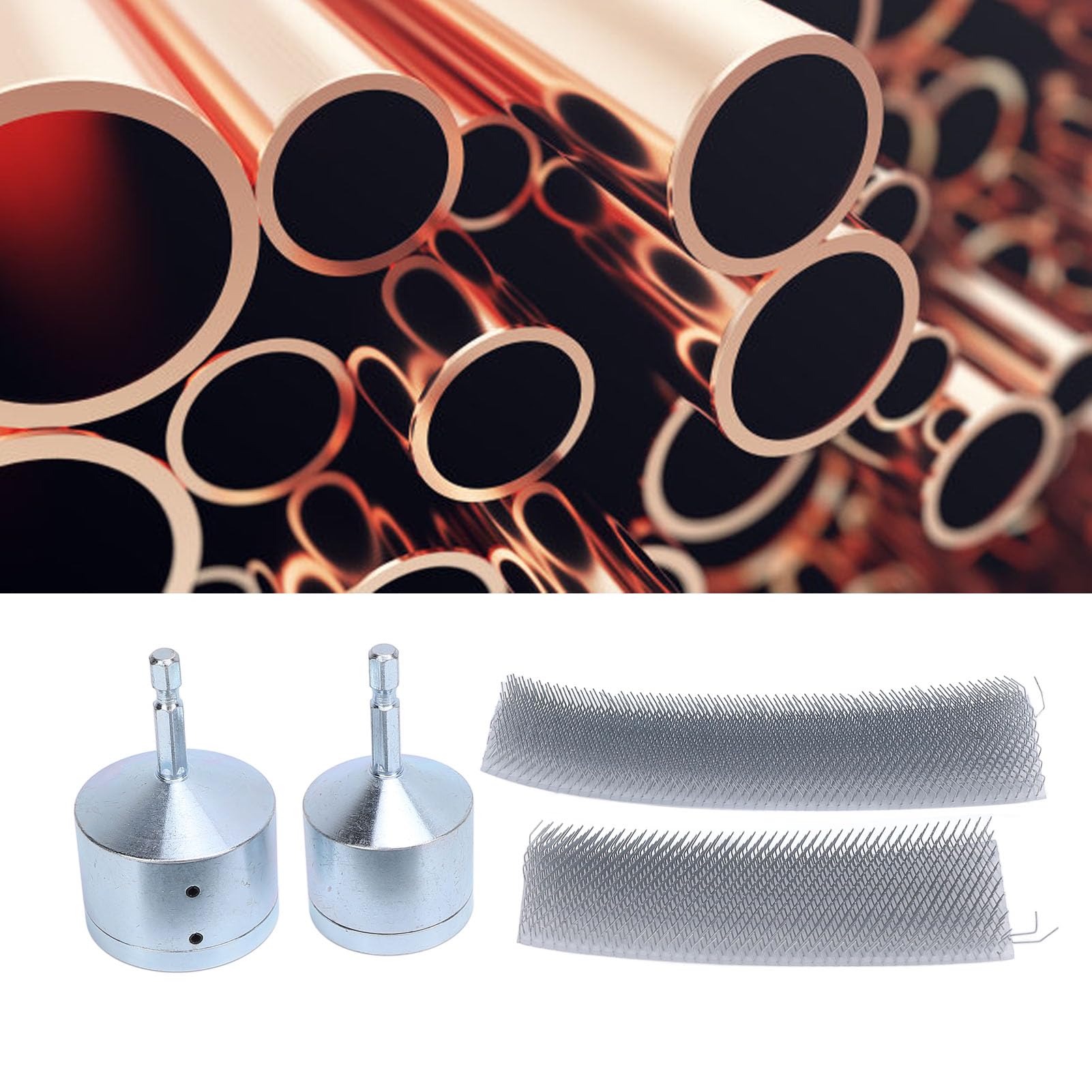 Conjunto de limpiador de tuberías de cobre eficiente potente cepillo de perforación de limpieza para fabricación automotriz de 2 piezas