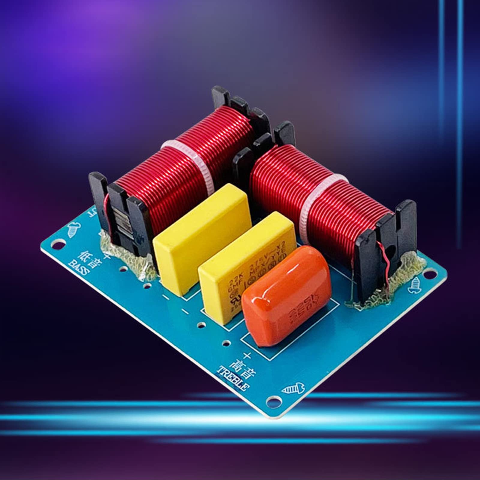 WEAH-228 diviseur de fréquence de Haut-Parleur Audio 2 Voies 180W Carte de Module de Filtre croisé Audio HiFi pour Haut-Parleur Bricolage Basses aiguës