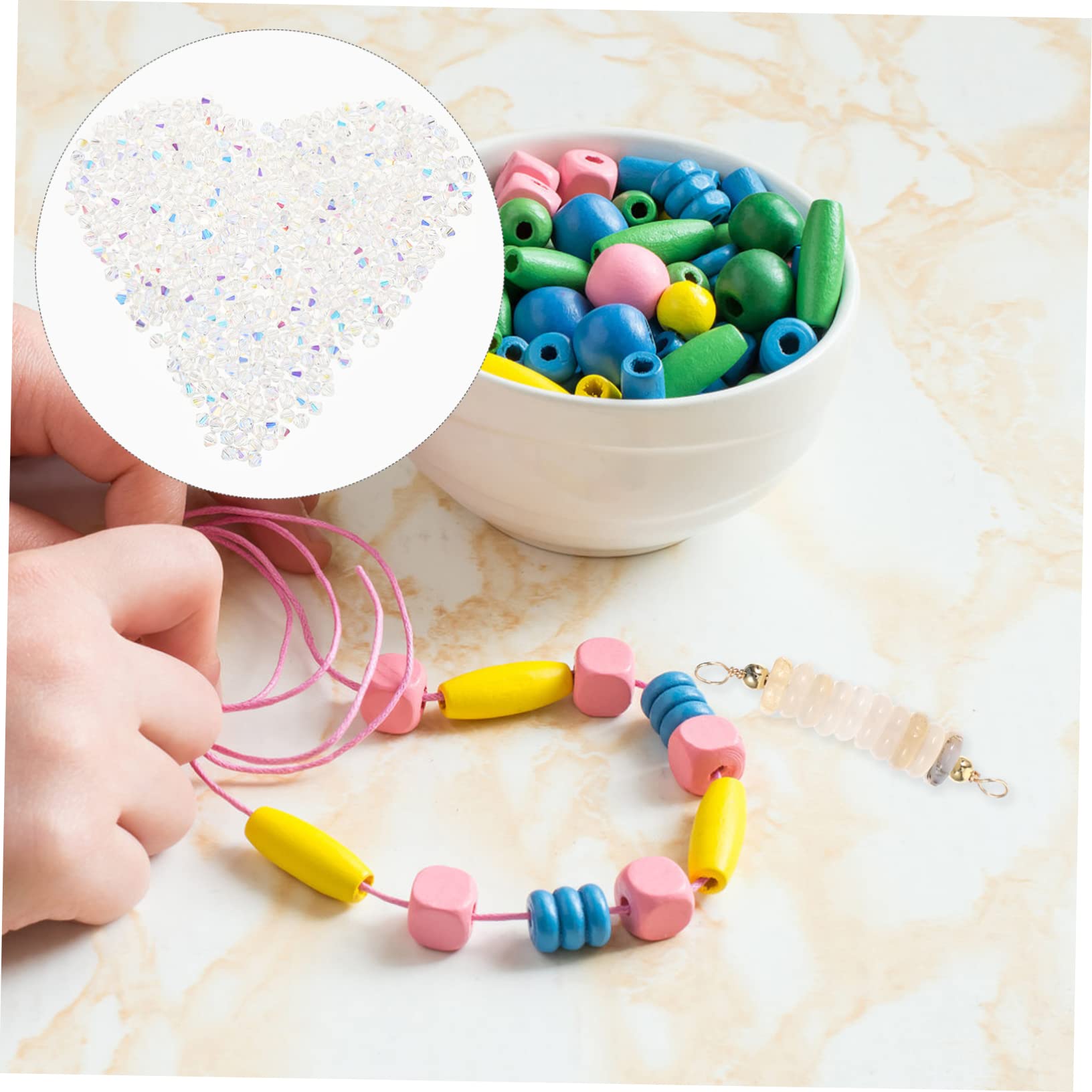 STOBOK 3stücke Diamond-shaped Perlen Bunte Spacer Beads Für Schmuckherstellung Vielseitige Bastelperlen Für Armbänder Und Halsketten Für Kreative Projekte