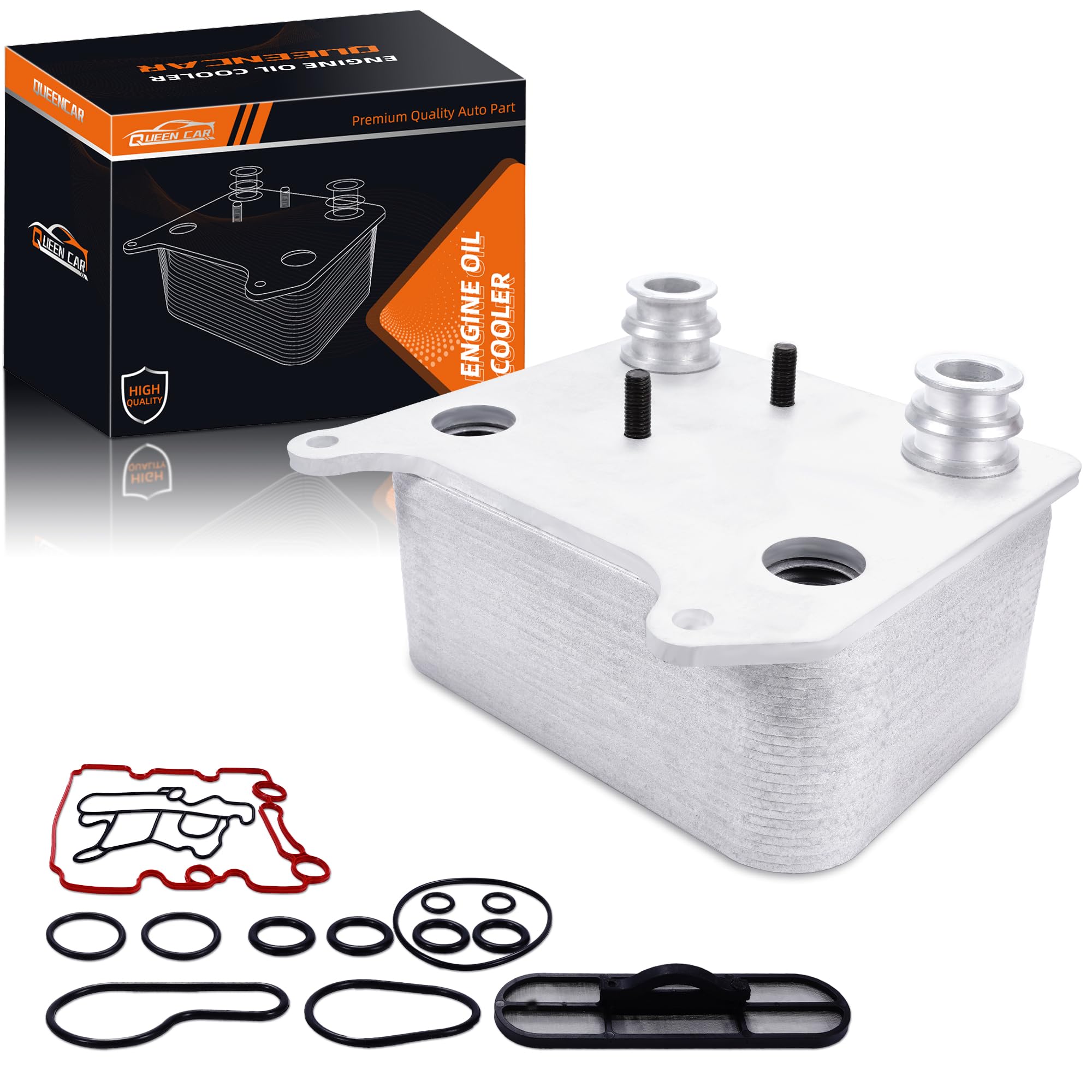 Engine Oil Cooler Kit Compatible with Ford F250 F-350 F450 F550 Super Duty 6.0L V8 Diesel Engine 904-228