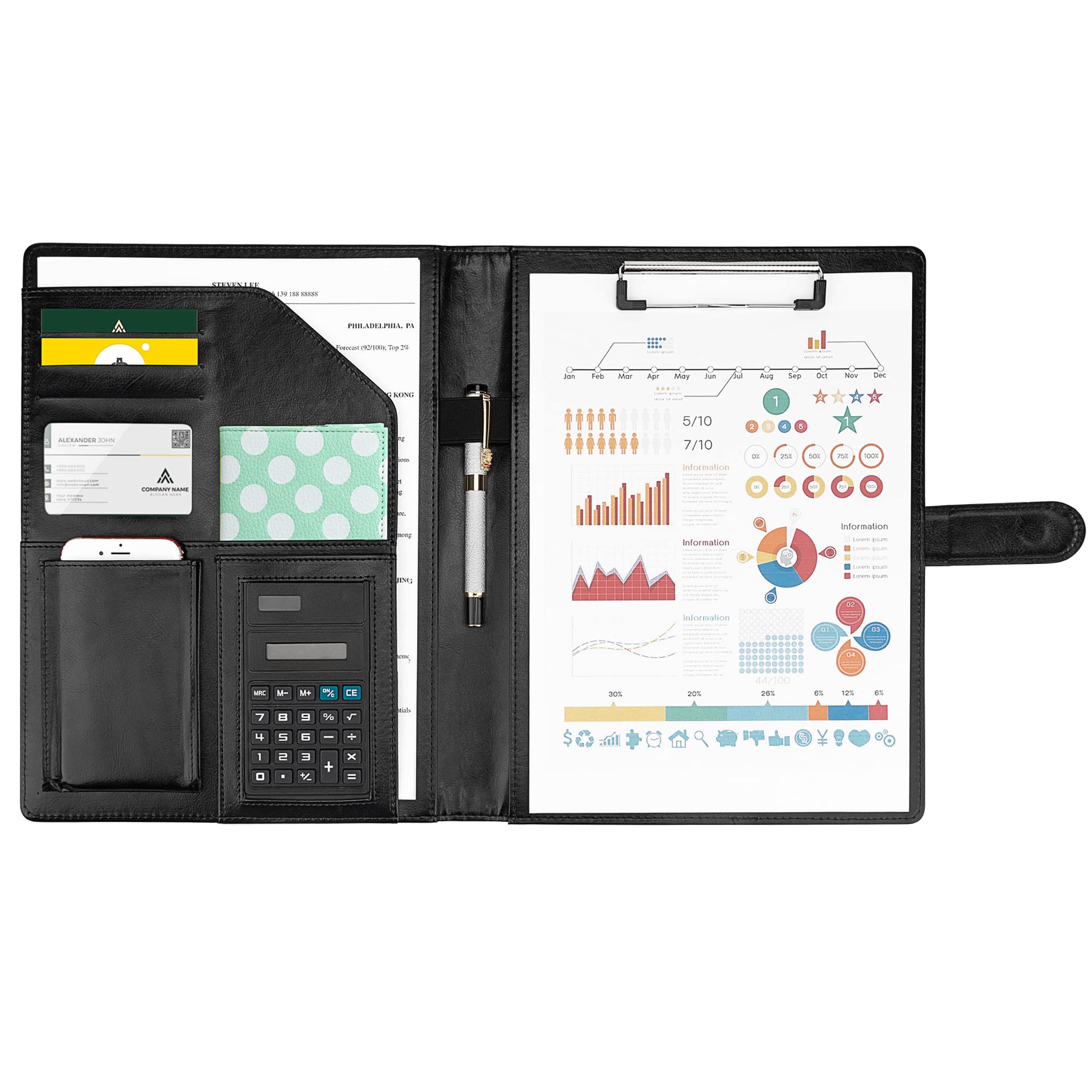 Buy Pechor A4 Clipboard Folder Conference Folder for Legal Pad, Faux