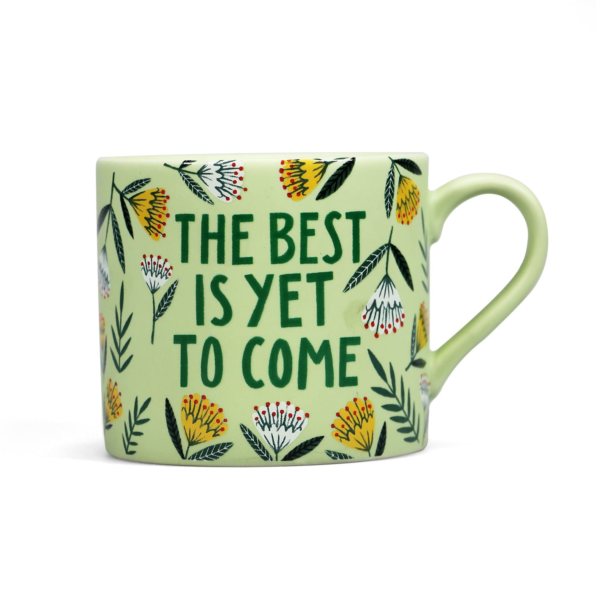 Shruti Sage, Emerald Green, White, Yellow, Bonbi Forest - Everyday Mugs - Bonbi Forest Mug The Best Is Yet To Come