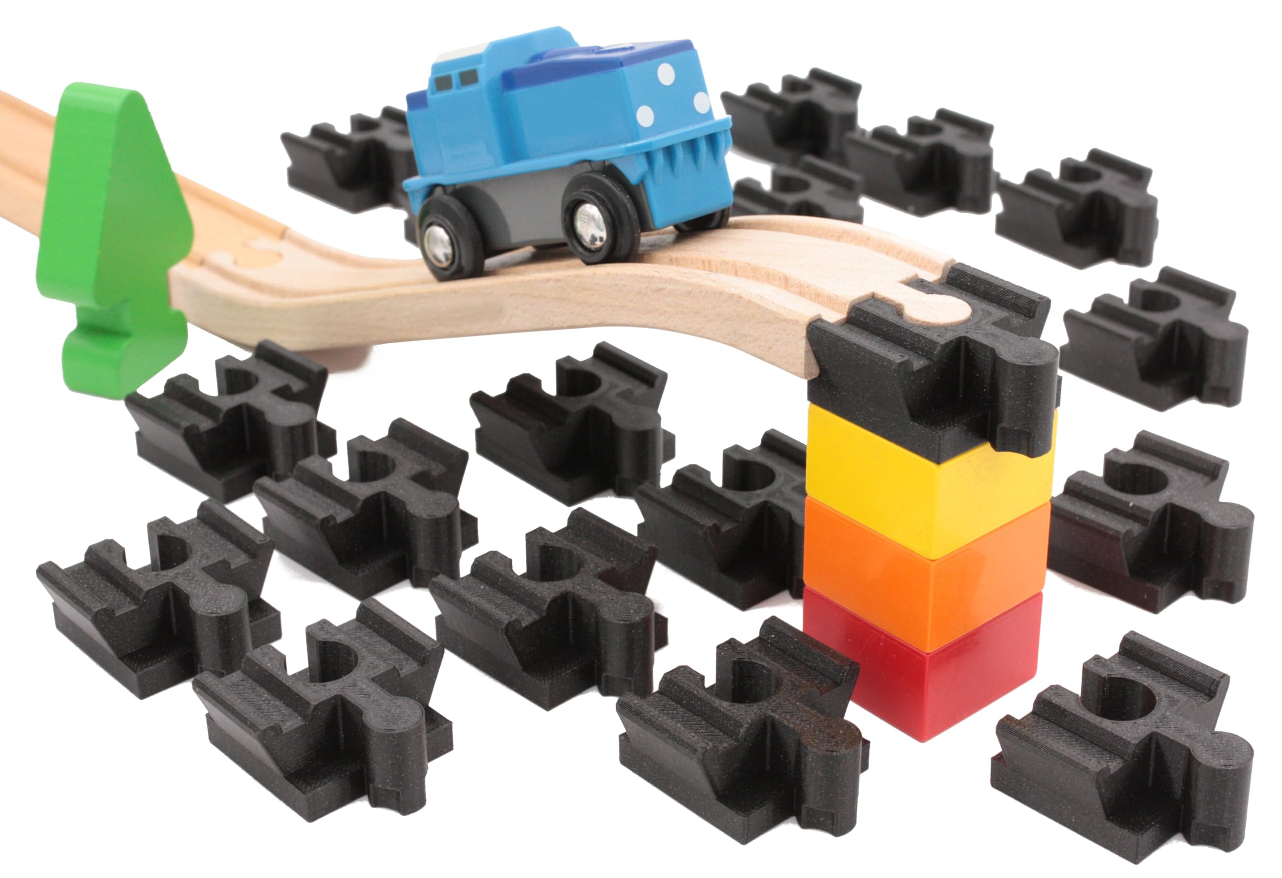 20 adapterów Brio Duplo kompatybilnych do kolejek drewnianych