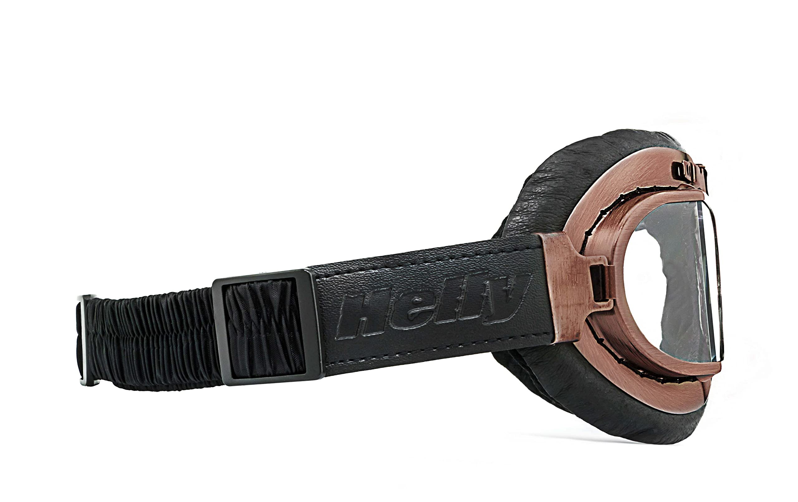 HELLY® - No.1 Bikereyes® | Motorradbrille | echt Leder | beschlagfrei, winddicht, HLT® Kunststoff-Sicherheitsglas nach DIN EN 166 | Motorradbrille: 1410