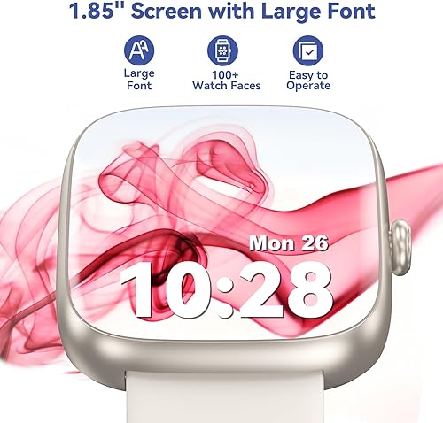 Miniatura 6 de DAVIKO Reloj podómetro, no requiere aplicación/teléfono, pantalla de 1.83 pulgadas, relojes inteligentes con podómetro, calorías y contador de