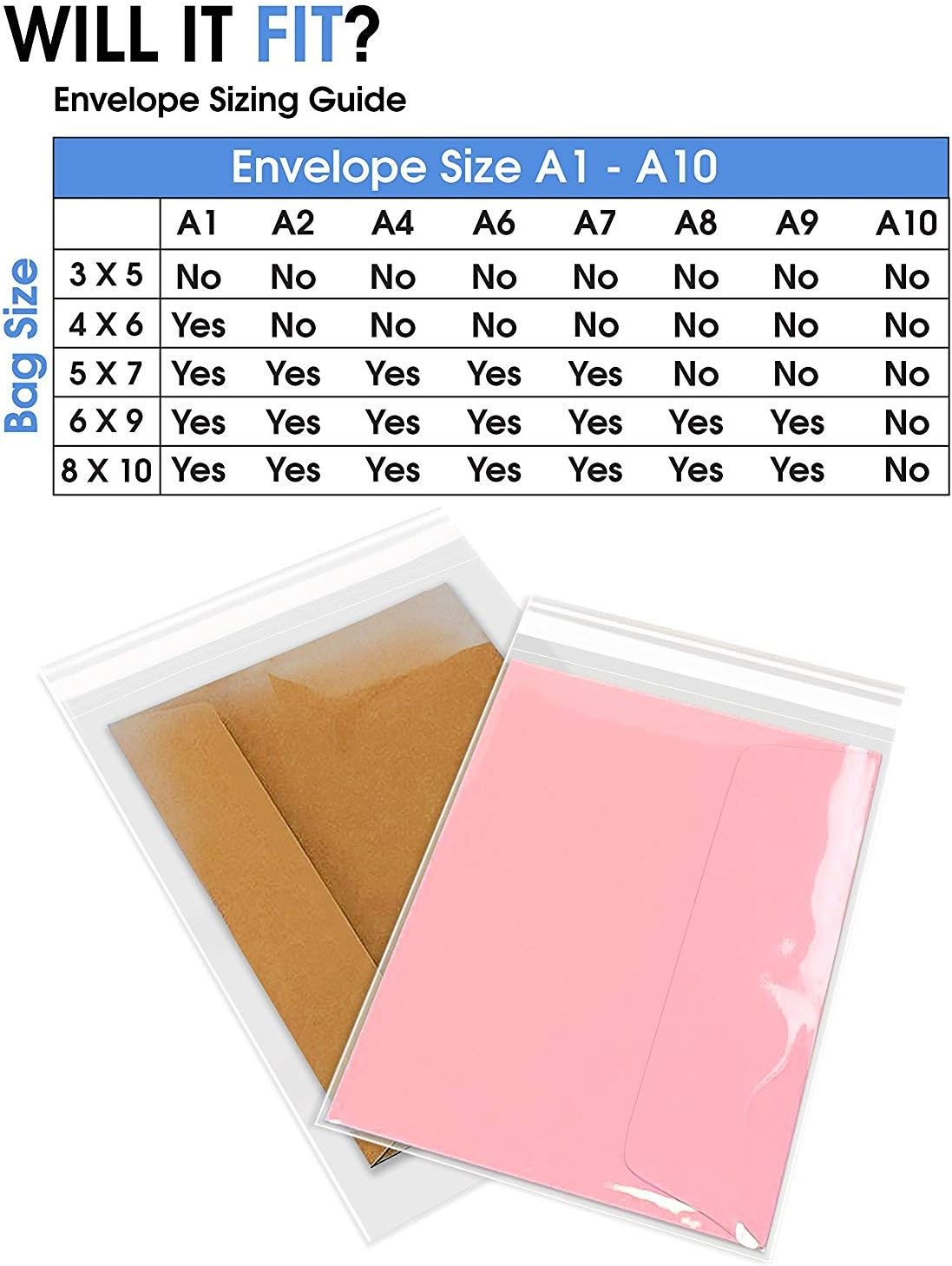 200 Pack Clear Resealable Cellophane Bags - Thick 2 MIL Glossy Self Seal Cello Bag for Gifts, Food, Soap, Candles and Bakery Goods (5" x 7" - 200 Pack) : Health & Household