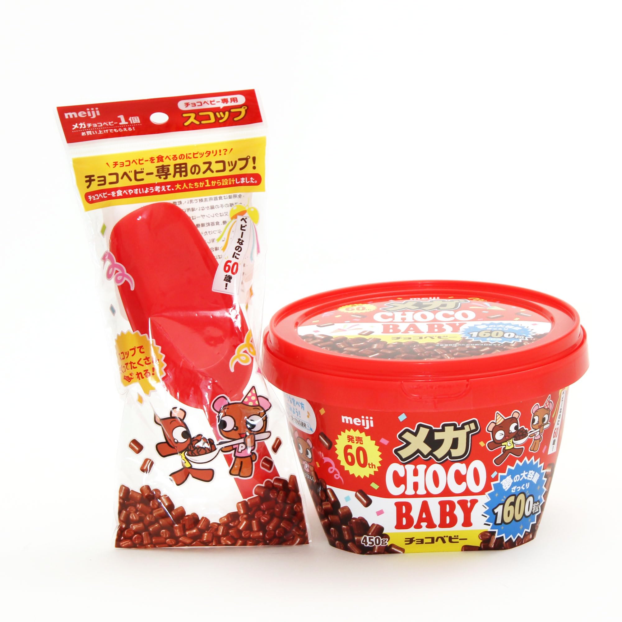 Amazon.co.jp: 明治 夢のメガチョコベビー450g（スコップ付き） : 食品