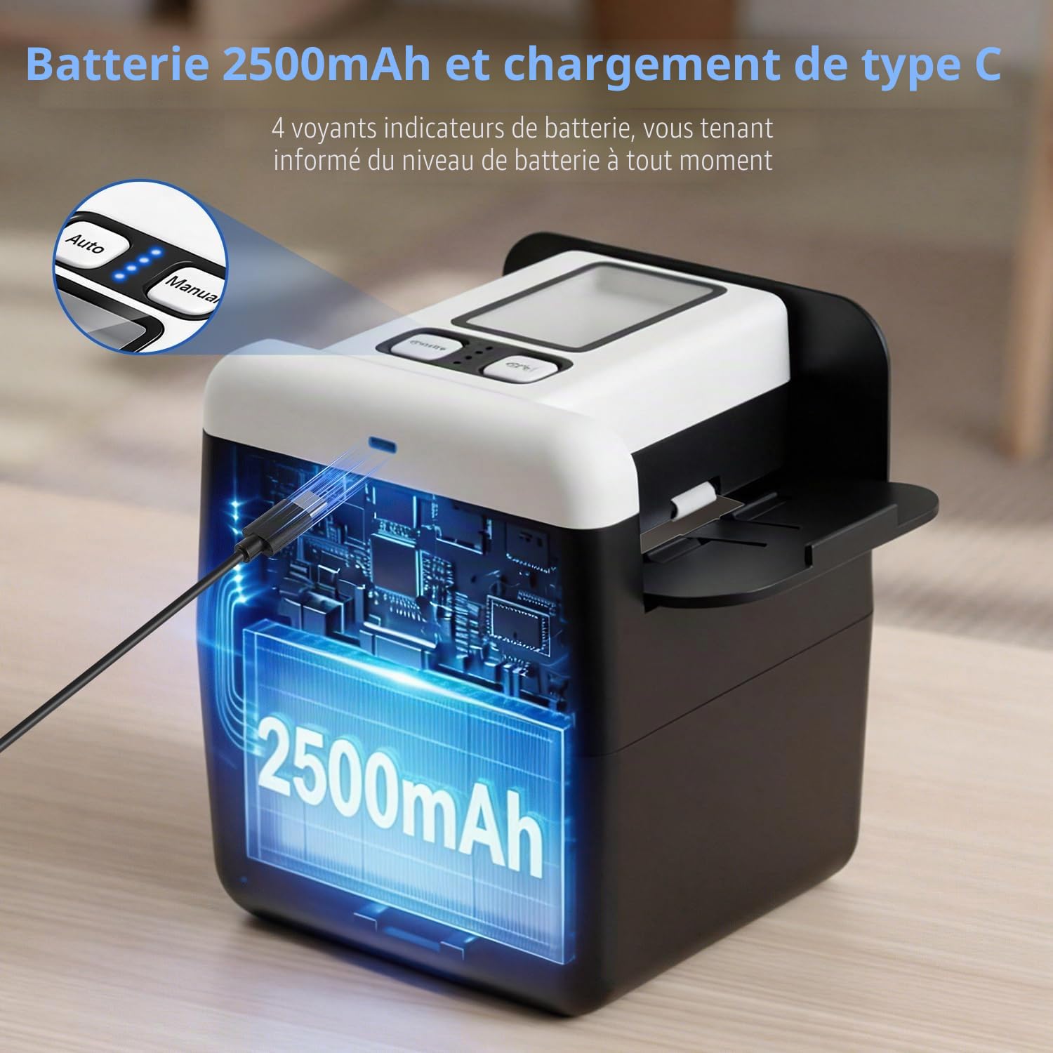 Mélangeur de cartes automatique, melangeur de carte rechargeable, mélangeur de cartes avec batterie de 2500 mAh, card shuffler avec ailette arrière réglable, pour différentes tailles de cartes