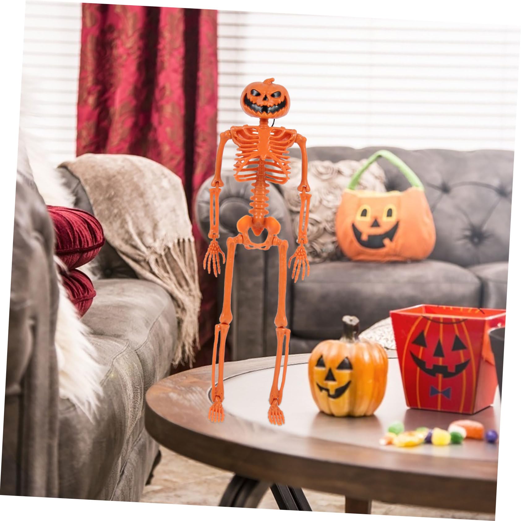 Sosoport 3 Pz Scheletro simulato Scheletro Decorazione della Zucca di Halloween Scheletro di Halloween Party Halloween Decorazione Halloween Oggetti di Scena per Foto di Halloween plastica