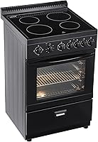 Vista 9 de VEVOR Horno eléctrico de 24 pulgadas, horno independiente compacto de capacidad de 2.7 pies cúbicos, estufa de cocina de acero inoxidable, con 4