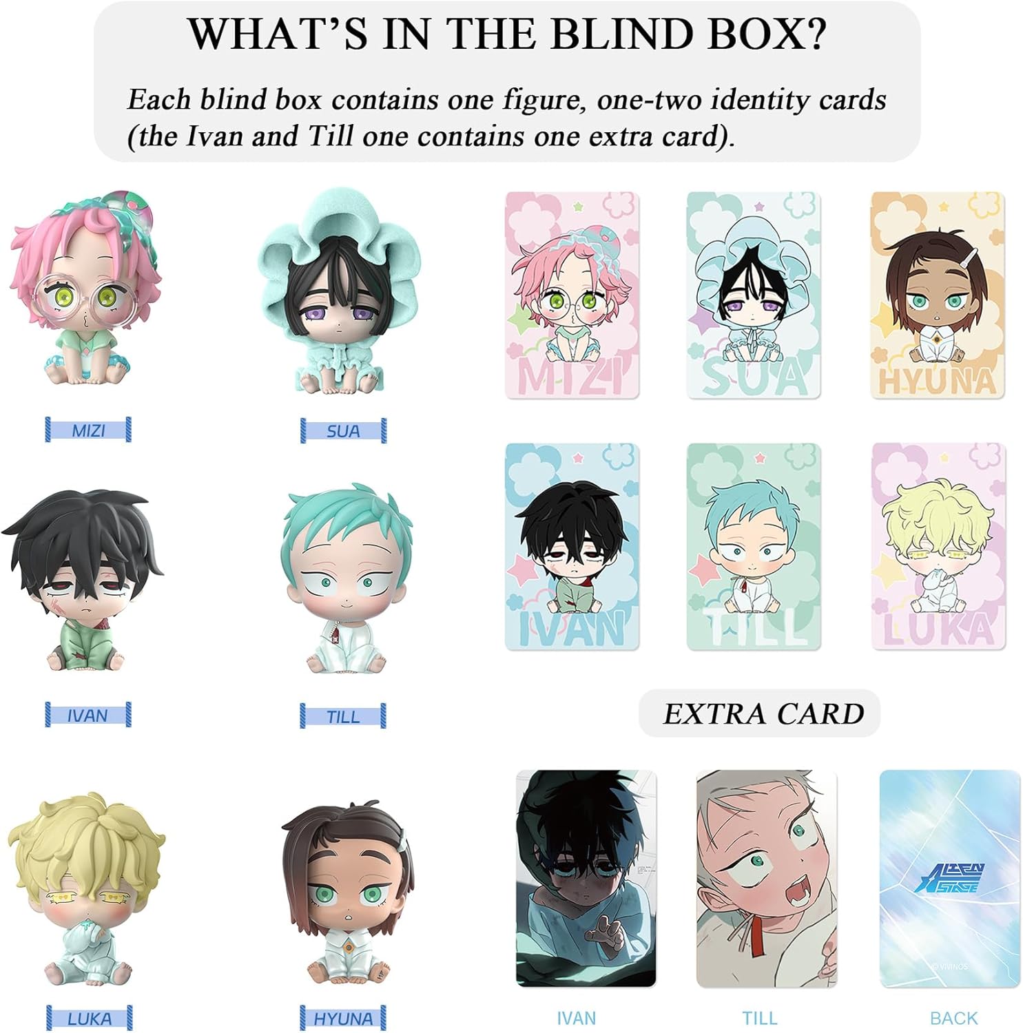 YJacuing Anime Alien Stage Baby Series Mystery Blind Box Figures, Officially Licensed Collectible Statues (Single Box, Contains One Random Character) - Image 4