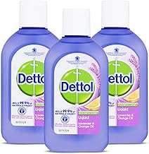 Dettol Antibacterial Disinfectant Liquid, Concentrated Cleaner, Kills 99.9% of Bacteria & Viruses, Lavender and Orange, Pack of 3 x 500ml, Total 1.5L