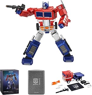 Robosen Elite Edition Optimus Prime Transformer: Voice & App-Controlled, Interactive, G1 Series Inspired Convertible Robot - A Collector's Dream for Transformers Fans of All Ages