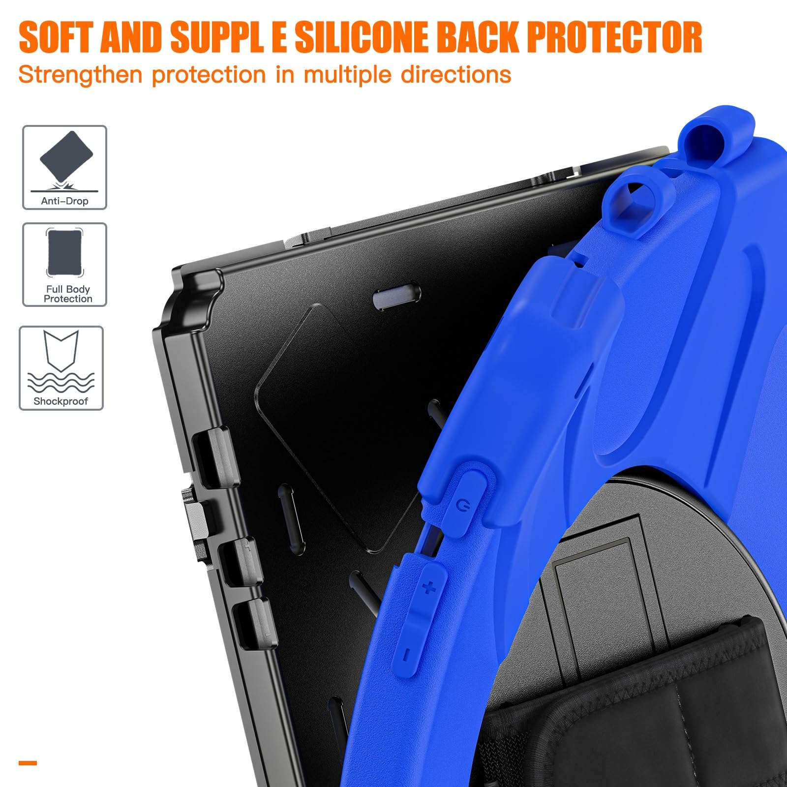 Custodia per Tablet PC Compatibile con Custodia Microsoft Surface Go 3 2021/Surface Go 2 2020/Surface Go 2018/Surface Go 4, Custodia Antiurto con Portapenne, Custodia Protettiva for Tracolla Protezion