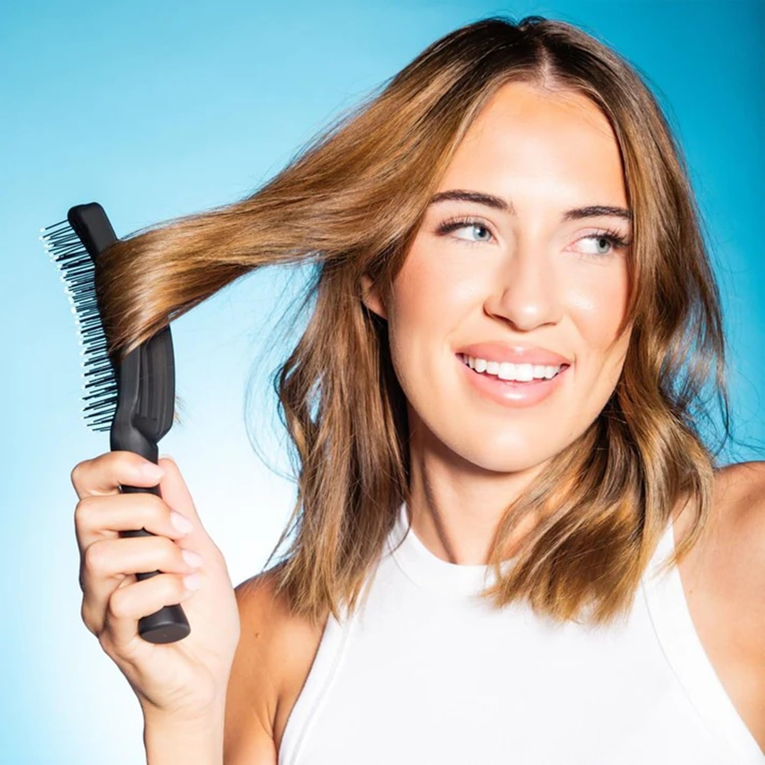 Gimme Beauty - Cepillo de pelo ventilado - Cepillo desenredante sin daños - Mango ergonómico, antiestático y cerdas de nailon flexibles resistentes al calor - Accesorios para el cabello para mujer