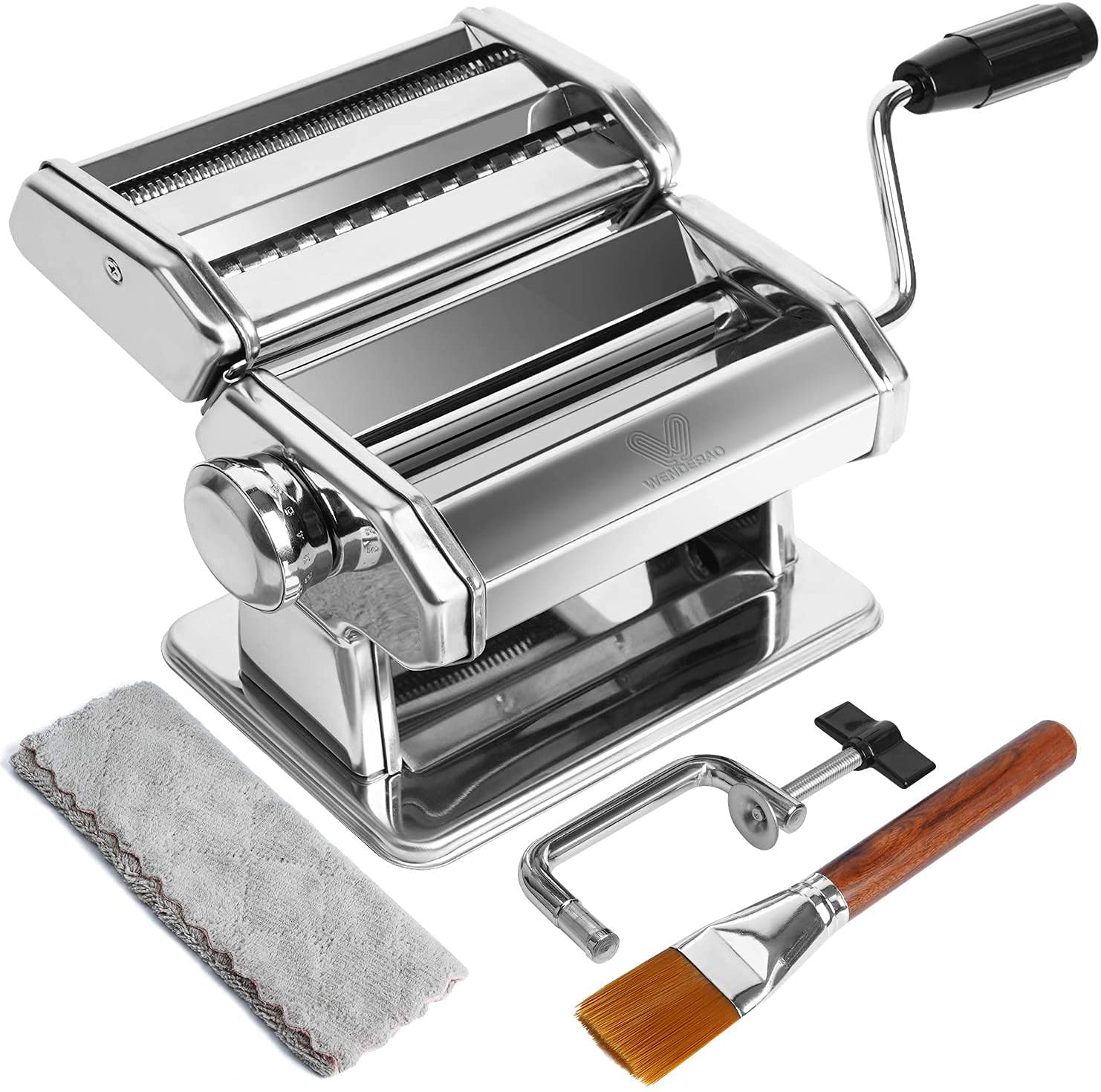 Pasta Maker Machine, 9 Adjustable Thickness Settings Pasta Machine