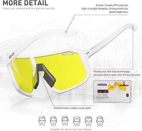 Miniatura 4 de Night Vision Driving Glasses Anti Glare Polarized Yellow Lens Women Men Goggles Sport Sunglass Bicycle MTB DZ-S62