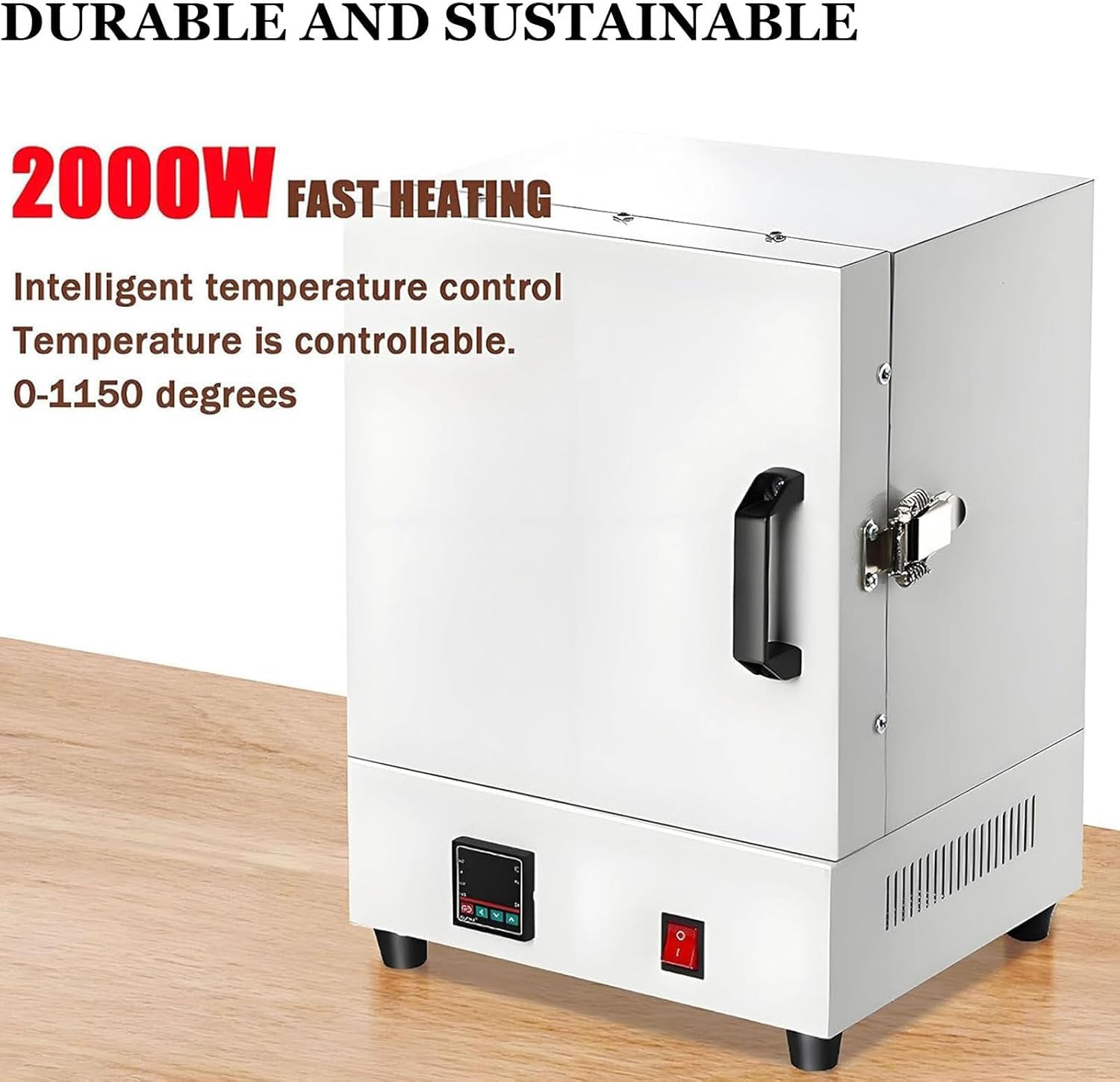 Forno elettrico a muffola per laboratorio in ceramica, forno elettrico a 1150 °C per fusione di metalli per odontoiatria, ceramica e gioielli