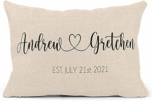 Personalized Monogrammed Wedding Gift Pillows with Names - Celebrate Together