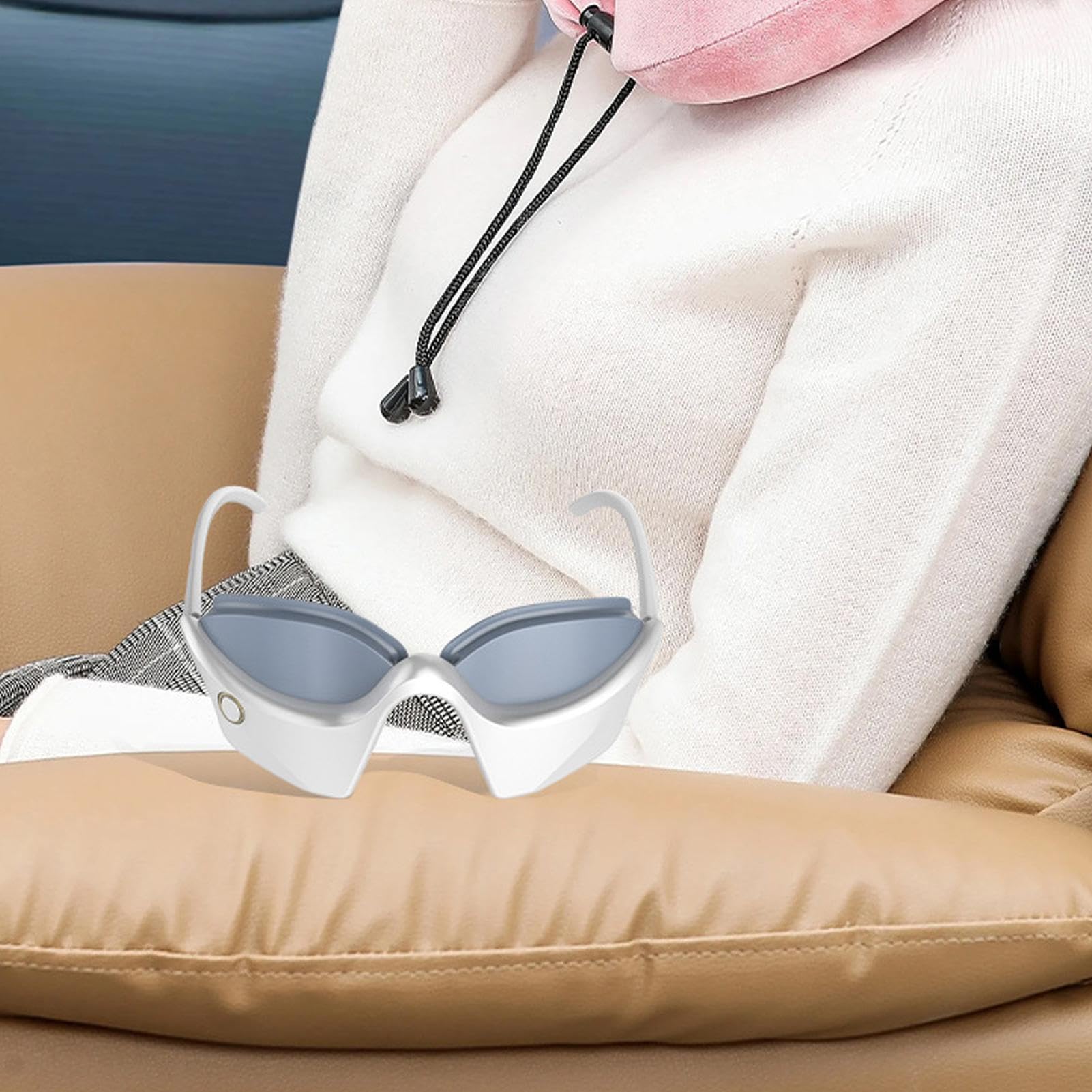 Massager di occhi intelligenti, massaggiatore per gli occhi con calore,Occhiali oculari Massager riscaldato | Masche di sonno ricaricabile Massaging, ombreggiatura Smart Timer a 360 gradi