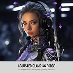 EKSA E900 PC Gaming Headset, Gaming Headphones with Detachable Noise Canceling Microphone, Stereo Sound, 3.5mm Jack Computer Headphones for PS4, PS5, Xbox One, Laptop (Purple)