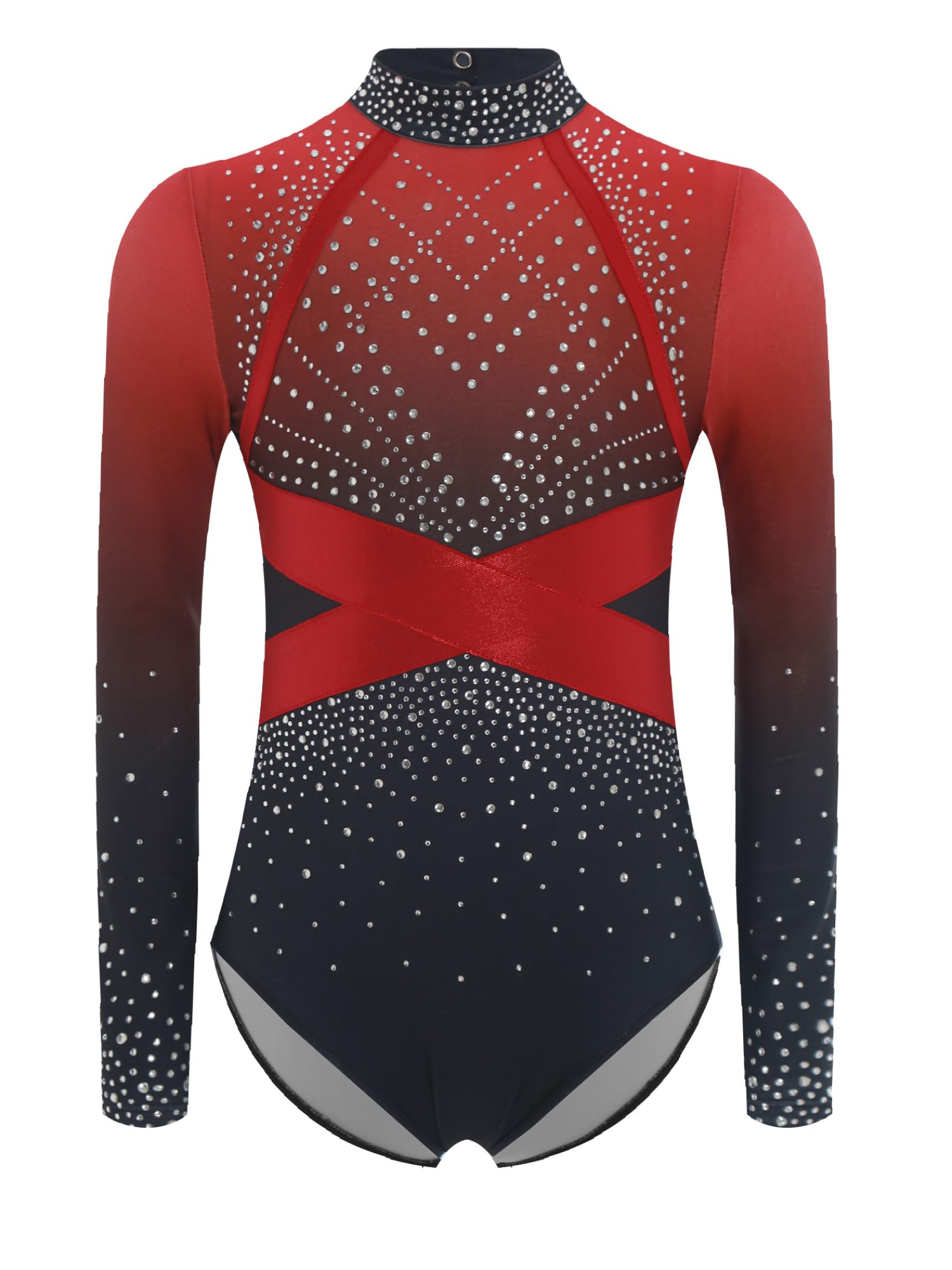 Piezas De Traje De Gimnasia Con Destellos Para Niñas Leotardos De Gimnasia De Manga Larga Tops De Deporte Brasier Y Pantalones Traje De Baile Para