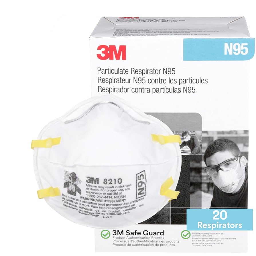 Amazon.com: 3M 8210 Particulate Respirator, N95, Pack of 20