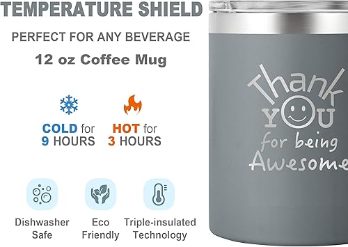 Miniatura 3 de DLOCCOLD Regalos de agradecimiento para mujeres, regalos administrativos para el día profesional, taza de café con texto en inglés "Thank You for