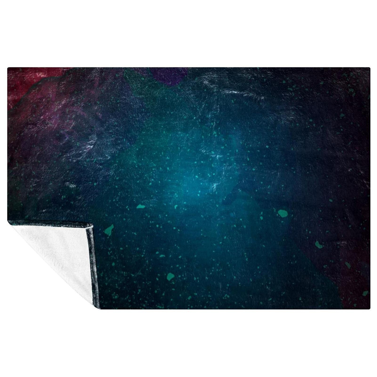 Couverture lit ciel étoilé vert en tissu doux haut de gamme