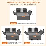 URPOWER Extendeur de siège arrière pour chiens - Couverture de siège de voiture de chien de fond dur tient 420 lbs, imperméable chien Hammock chiens lit pour voitures, VUS & Petits camions, protecteur de siège arrière pour animaux de compagnie avec fenêtre en mesh & grand Space