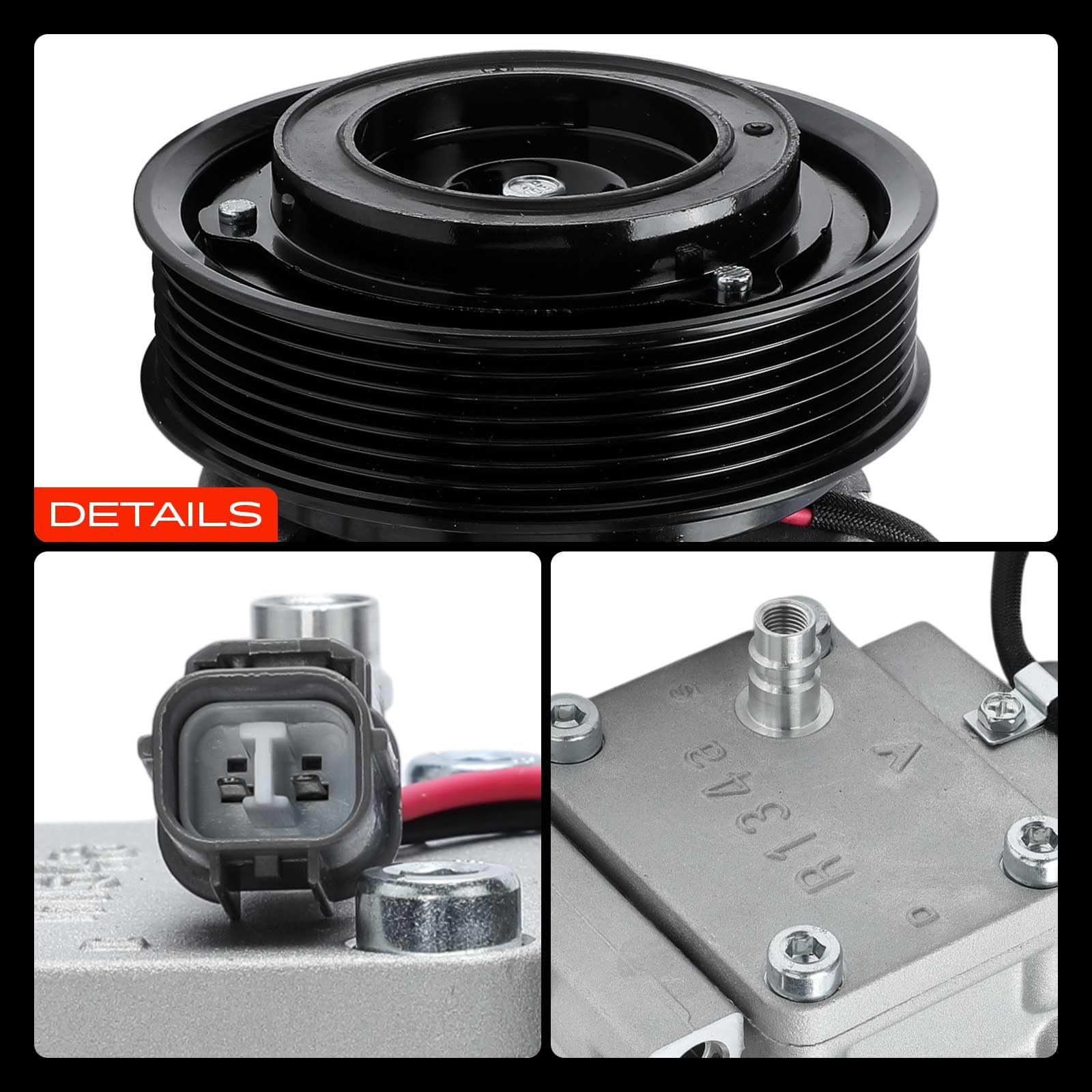 Frankberg Compressore dell'aria condizionata con frizione Compatibile con Defender L316 2.5L Discovery II L318 2.5L 4.0L R.a.n.g.e R.o.v.e.r II P38A 3.9L 4.0L 4.6L LR012805, olio preconfezionato