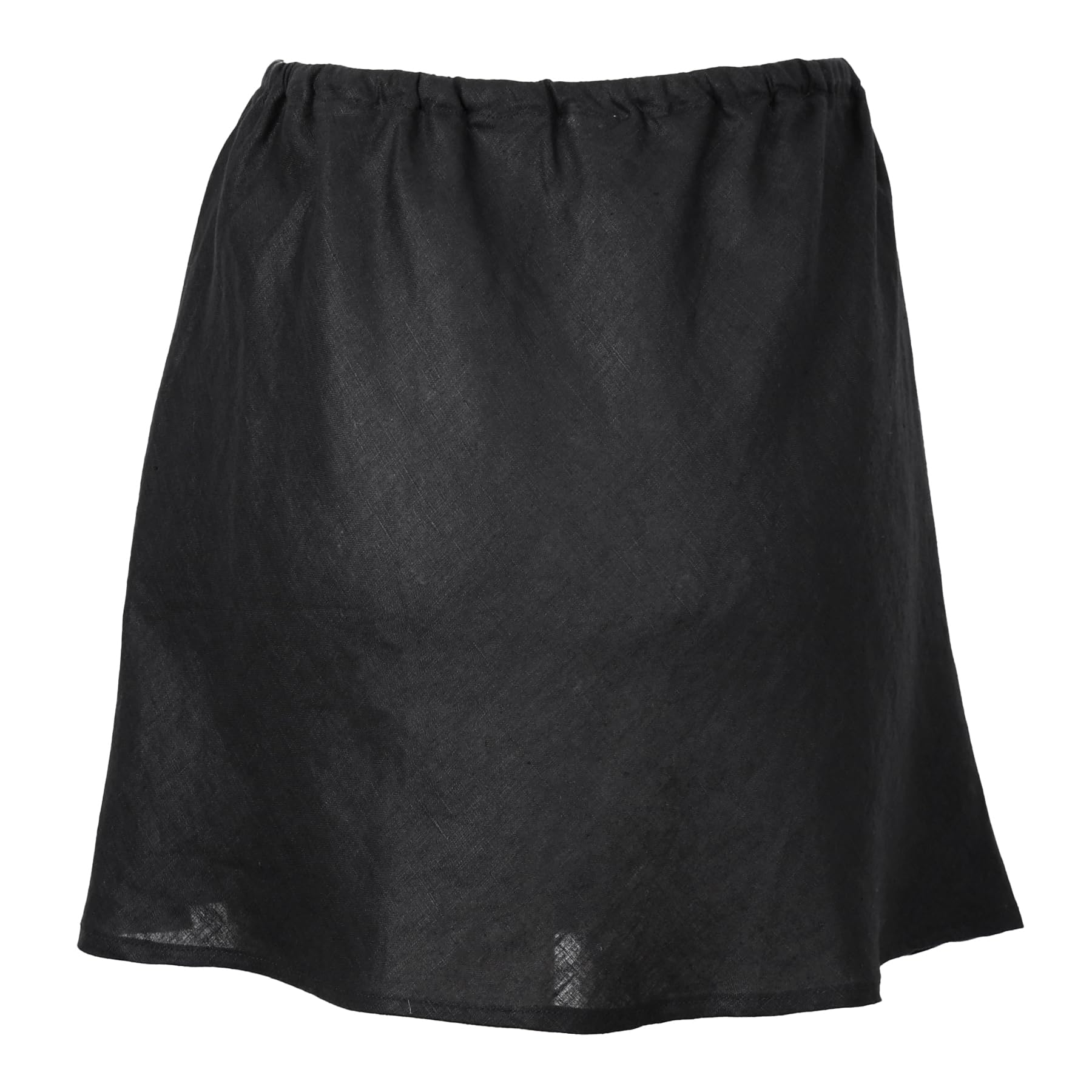 Amazhiyu Rock Damen Leinen Sommer Minirock Kurz Elastische Taille A-Linie