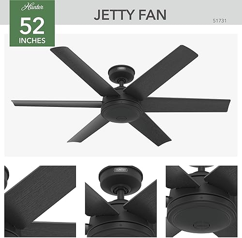 Miniatura 2 de Hunter Fan Company 51731 Jetty - Ventilador de techo, 52, color negro