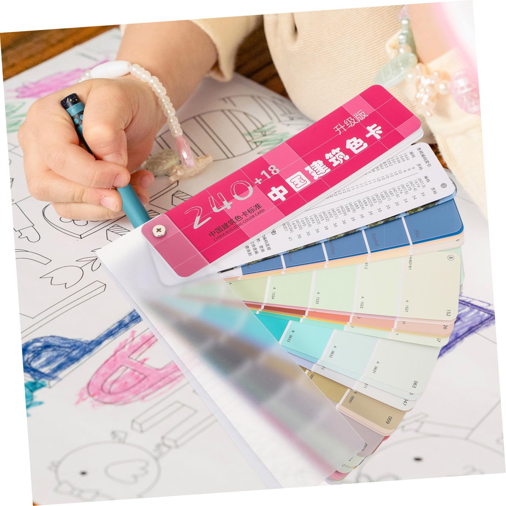 Nuancier Papier Plastique 258 Couleurs Cartes de Couleur Contraste Peinture Architecturale